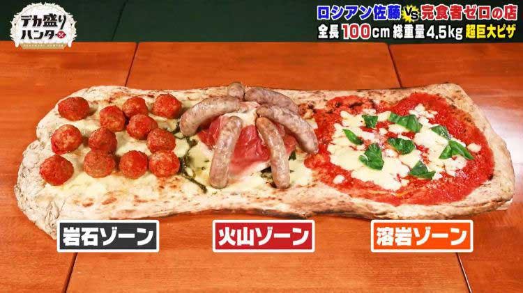 通常の10倍サイズ 全長1m 総重量4 5kgの超巨大ピザに おおぐちモンスター テレ東プラス 通常の10倍サイズ 全長1m 総重量4 5kgの超巨大ピザに おおぐちモンスター テレ東プラス