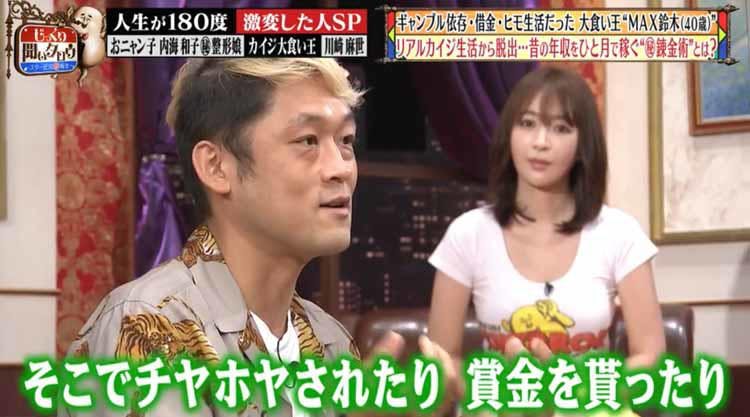 大食い王 Max鈴木 ギャンブル三昧 借金地獄 ヒモ生活の過去 リアル カイジ テレ東プラス 大食い王 Max鈴木 ギャンブル三昧 借金地獄 ヒモ生活の過去 リアル カイジ テレ東プラス