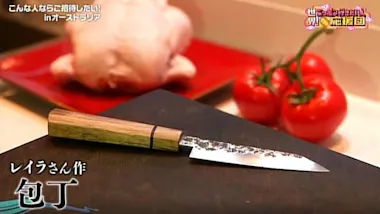 片刃包丁 角型薄刃 たわい 北岡英雄作 