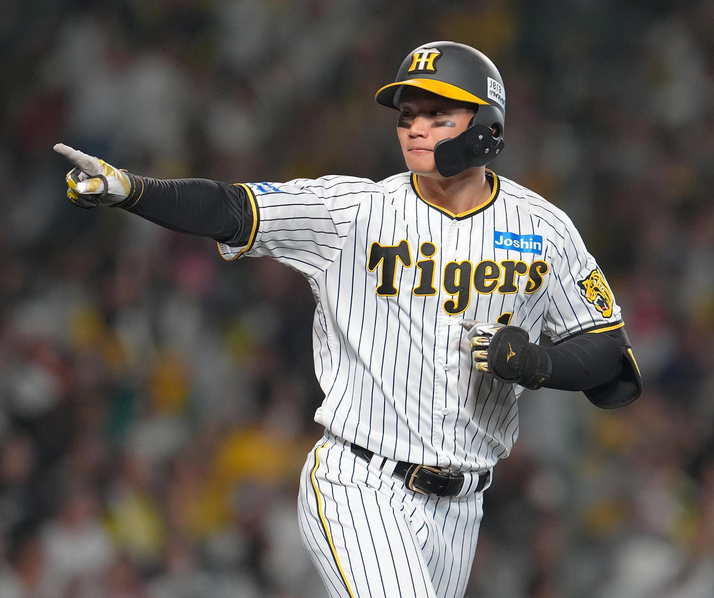 本塁打を放った阪神・森下翔太 写真：産経新聞社.JPG