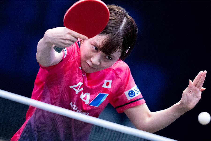 テレビ卓球 平野美宇 オールストレート勝ちで4強入り！世界屈指のカットマンを打ち