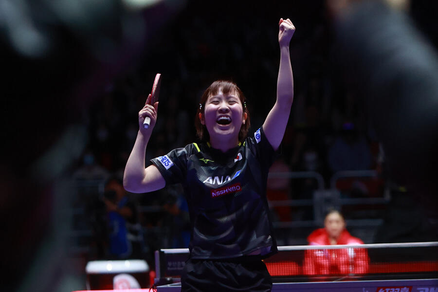 平野美宇が世界6位に激勝！日本が2勝目奪う！50年ぶり中国撃破の快挙まであと1勝【卓球 アジア選手権】｜テレ東卓球NEWS：テレ東