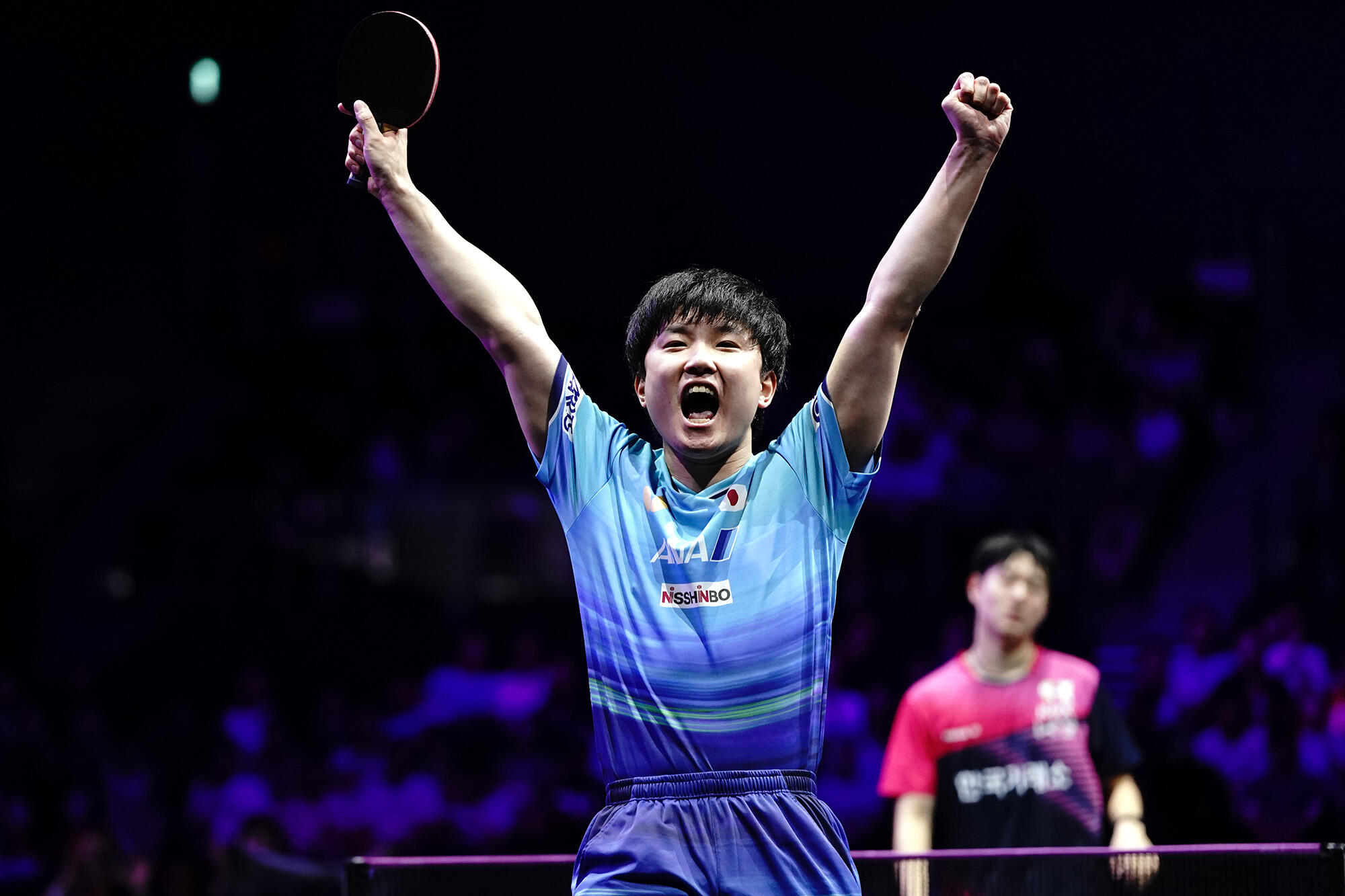 張本智和 史上初のチャンピオンズ兄妹アベックV！20歳の韓国王者破り2