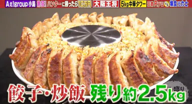 「王将の力④」さいとう・たかを 総重量5kg＞「大阪王将」人気メニュー爆盛りタワー！現役最強vs元力士