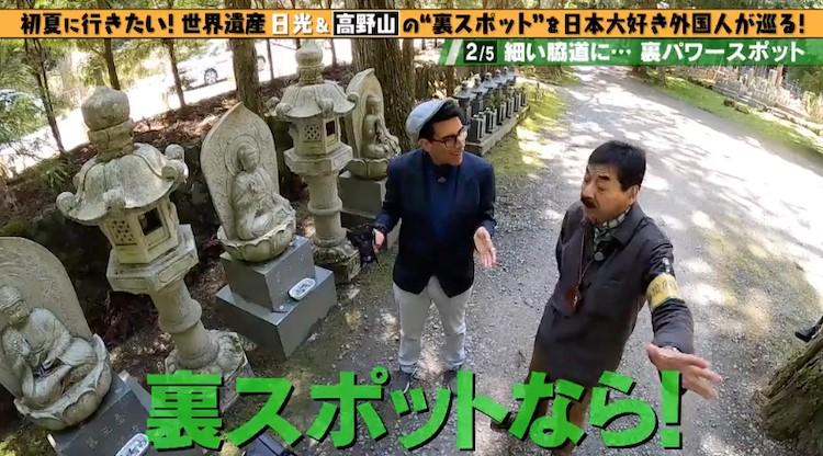 知られざる高野山の裏パワースポット、参道の脇に仏像ずらり：有吉の